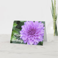 Geburtskarte mit Lavendel dahlia