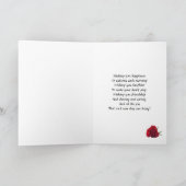 Geburtskarte mit rote Rose Karte (Innenseite)