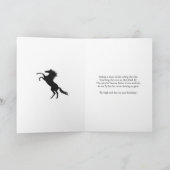 Geburtskarte mit Spirituosenpferd Karte (Innenseite)