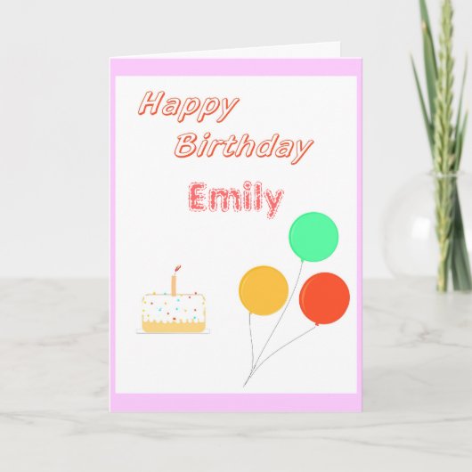 Geburtskarte Name (und Alter für Kind) hinzufügen Karte (Vorderseite)