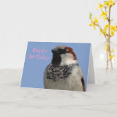 Geburtskarte niedlicher kleiner Vogel Karte (Gelbe Blume)