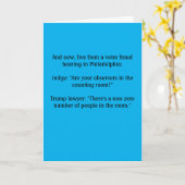 Geburtskarte "Non-Zero" mit Donald Trump Karte (Gelbe Blume)