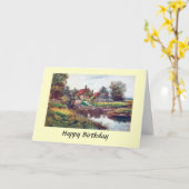 Geburtskarte - Norfolk Broads Karte (Gelbe Blume)