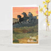 Geburtskarte "Ponies" Karte (Gelbe Blume)