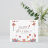 Geburtskarte Postkarte (Stehend Vorderseite)