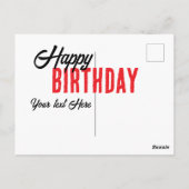 Geburtskarte Postkarte (Rückseite)