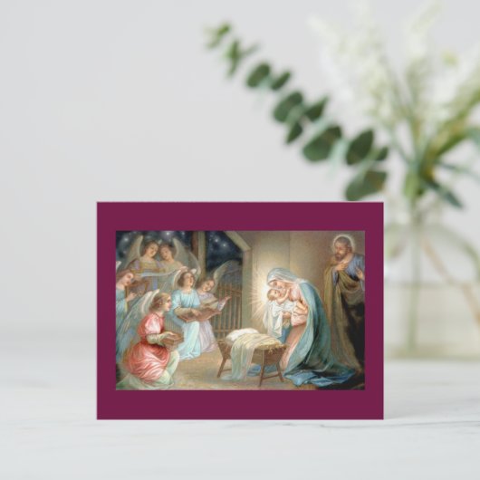 Geburtskarte Postkarte (Stehend Vorderseite)