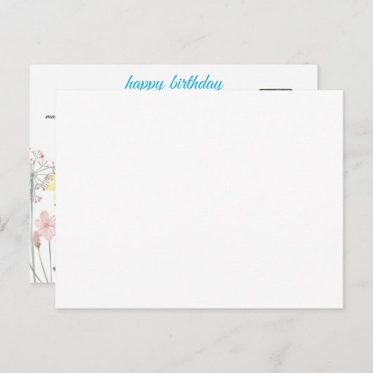 Geburtskarte Postkarte (Vorne/Hinten)