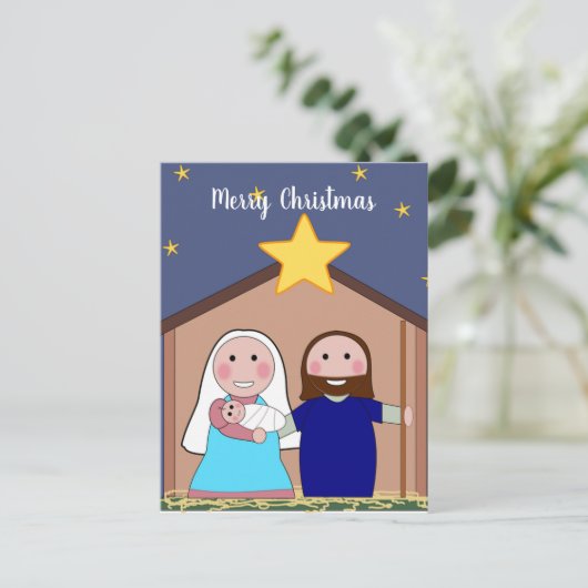 Geburtskarte Postkarte (Stehend Vorderseite)