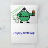 Geburtskarte "Puddigan". Karte (Innenseite)