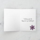 Geburtskarte "Purple Flowers" Karte (Innenseite)