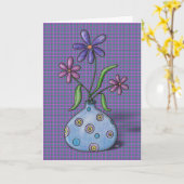 Geburtskarte "Purple Flowers" Karte (Gelbe Blume)