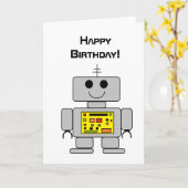 Geburtskarte "Robot" Karte (Gelbe Blume)