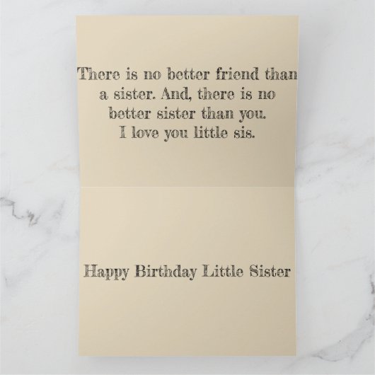 Geburtskarte "Schwester" Karte (Innenseite)