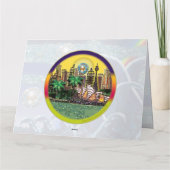 Geburtskarte | Sequin Art City Sydney Australien Karte (Rückseite)