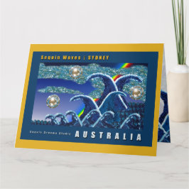 Geburtskarte | Sequin Waves, Sydney Australien Karte