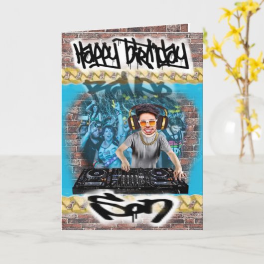 Geburtskarte Son Karte (Gelbe Blume)