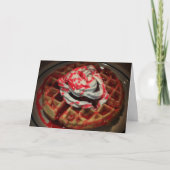 Geburtskarte "Strawberry Waffle" Karte (Vorderseite)