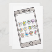 Geburtskarte - Tagesapplikationen Ankündigung (Vorne/Hinten)