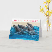 Geburtskarte von Delphinen Karte (Gelbe Blume)