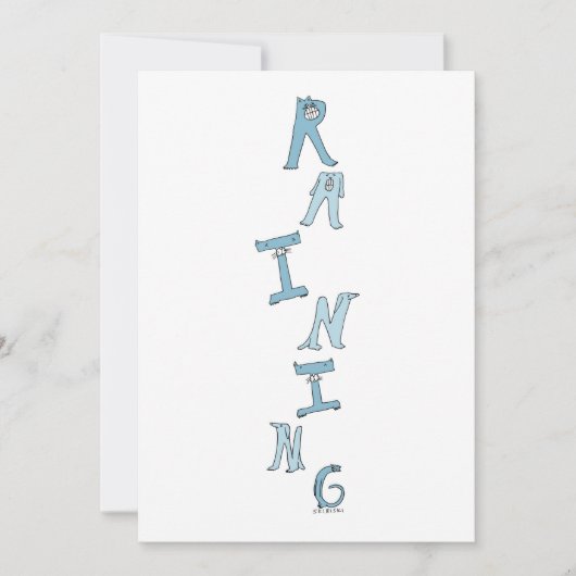 Geburtskarte von Hunden und Katzen, die Katzen und Dankeskarte (Vorderseite)