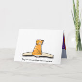 Geburtskarte von Katzen und Büchern Karte (Rückseite)