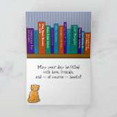 Geburtskarte von Katzen und Büchern Karte (Innenseite)