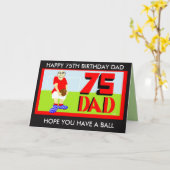 Geburtskarte von Papa 75 Karte (Gelbe Blume)