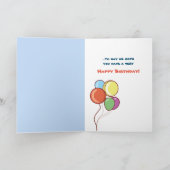 Geburtskarte von Wal und Balloons Karte (Innenseite)