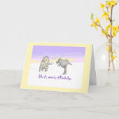 Geburtskarte von Wooly Mammoth und Dinosaur Karte (Gelbe Blume)