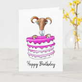 Geburtskarte von Ziegen Karte (Gelbe Blume)