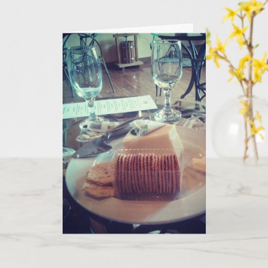 Geburtskarte "Weinprobe" Karte (Gelbe Blume)