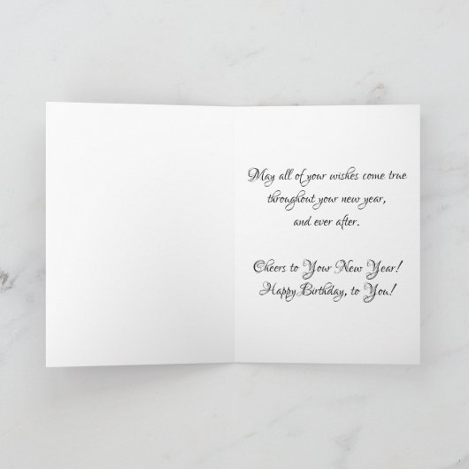 Geburtskarte "White Dandeltain" Karte (Innenseite)