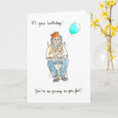 Geburtskarte "Young at Heart" Karte (Gelbe Blume)