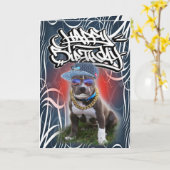 Geburtskartenhund Karte (Gelbe Blume)