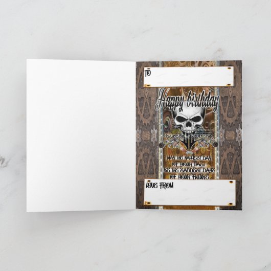 Geburtskartensteampunk Karte (Innenseite)