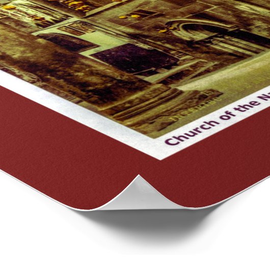 Geburtskirche, Bethlehem. Christliche Kunst Poster (Ecke)