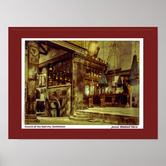 Geburtskirche, Bethlehem. Christliche Kunst Poster (Vorne)