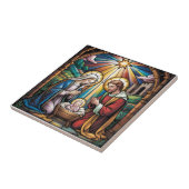 Geburtskirche-Buntglas-Kunst – Heiligabend der Hei Fliese (Seite)