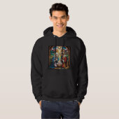 Geburtskirche-Buntglas-Kunst – Heiligabend der Hei Hoodie (Vorne ganz)
