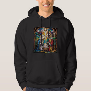 Geburtskirche-Buntglas-Kunst – Heiligabend der Hei Hoodie