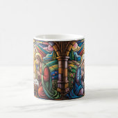 Geburtskirche-Buntglas-Kunst – Heiligabend der Hei Kaffeetasse (Mittel)