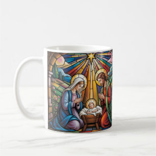 Geburtskirche-Buntglas-Kunst – Heiligabend der Hei Kaffeetasse