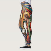 Geburtskirche-Buntglas-Kunst – Heiligabend der Hei Leggings (Links)