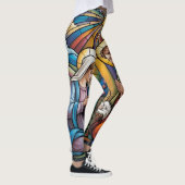 Geburtskirche-Buntglas-Kunst – Heiligabend der Hei Leggings (Rechts)