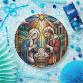 Geburtskirche-Buntglas-Kunst – Heiligabend der Hei Pappteller (Party)