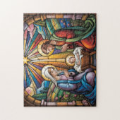 Geburtskirche-Buntglas-Kunst – Heiligabend der Hei Puzzle (Vertikal)