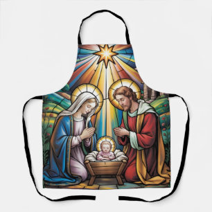 Geburtskirche-Buntglas-Kunst – Heiligabend der Hei Schürze