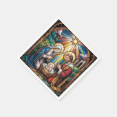 Geburtskirche-Buntglas-Kunst – Heiligabend der Hei Serviette (Ecke)