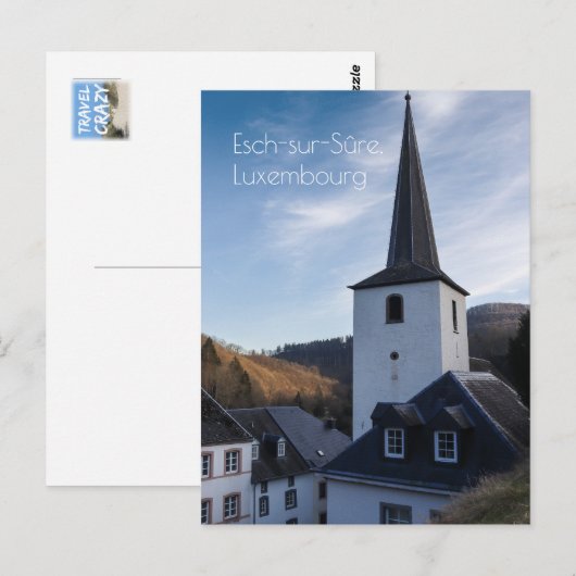 Geburtskirche, Esch-sur-Sure, Luxemburg Postkarte (Vorne/Hinten)